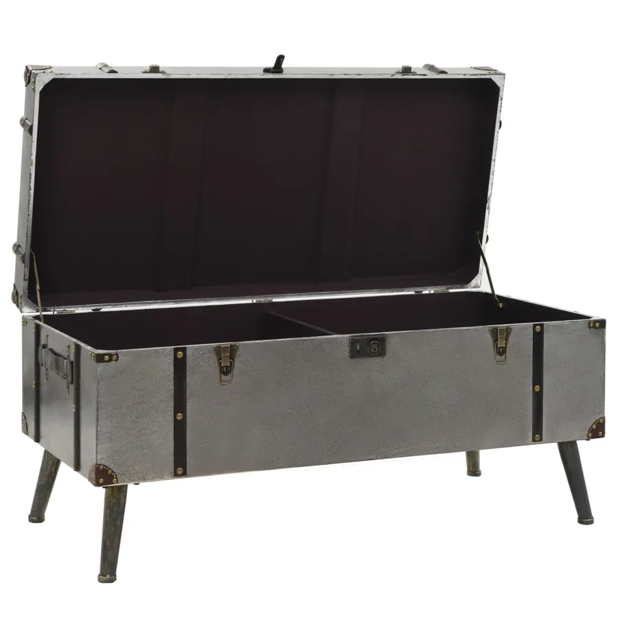 Table basse MDF et aluminium 102x51x47,5 cm - 7
