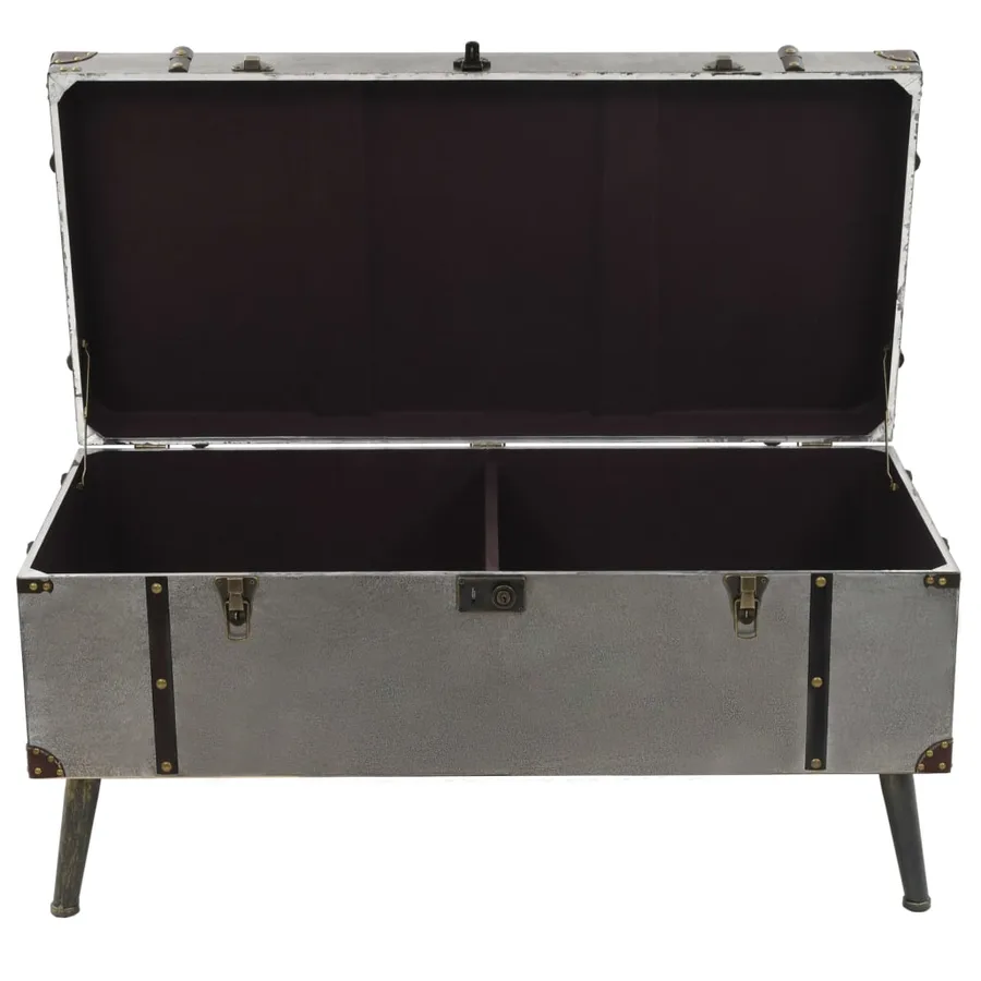 Table basse MDF et aluminium 102x51x47,5 cm - 8