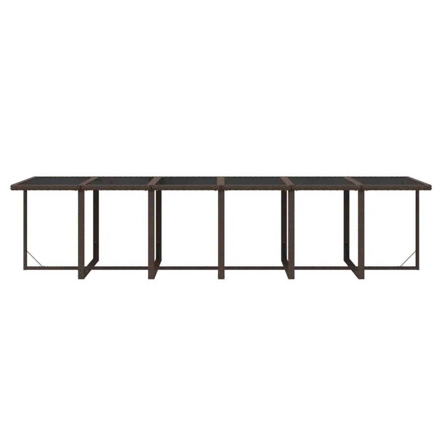 Ensemble à manger de jardin avec coussins 13 pcs Résine tressée - 8