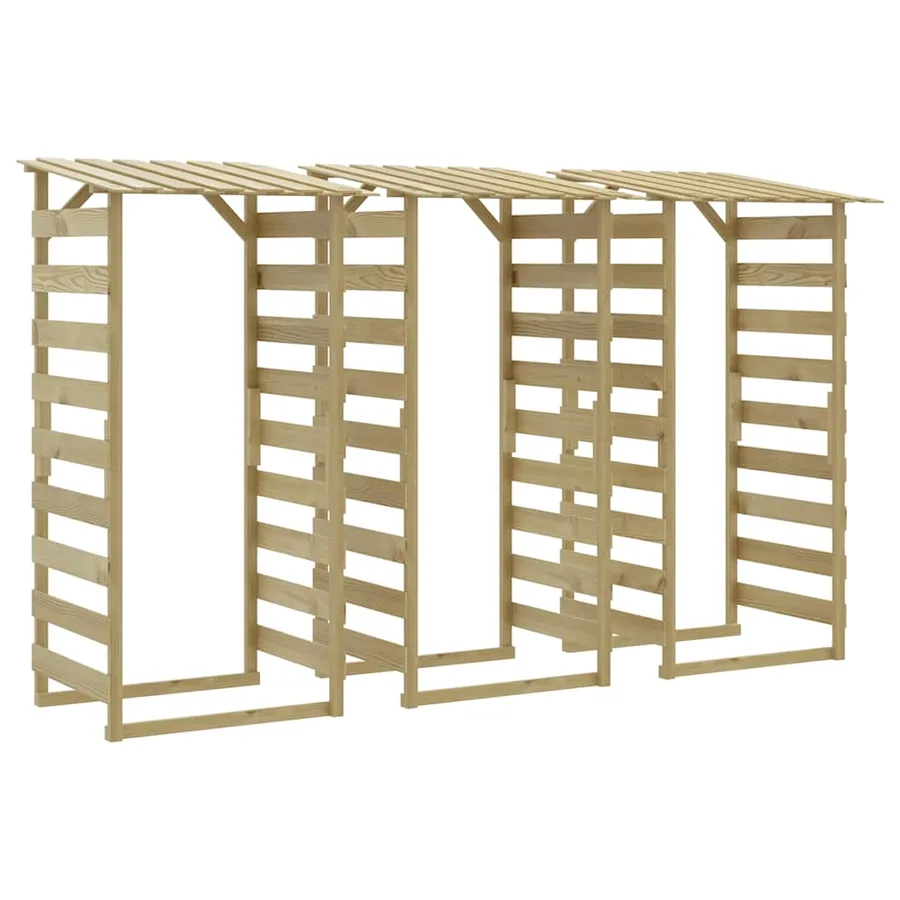 Pergolas avec toits 3 pcs 100x90x200 cm Bois de pin imprégné - 2
