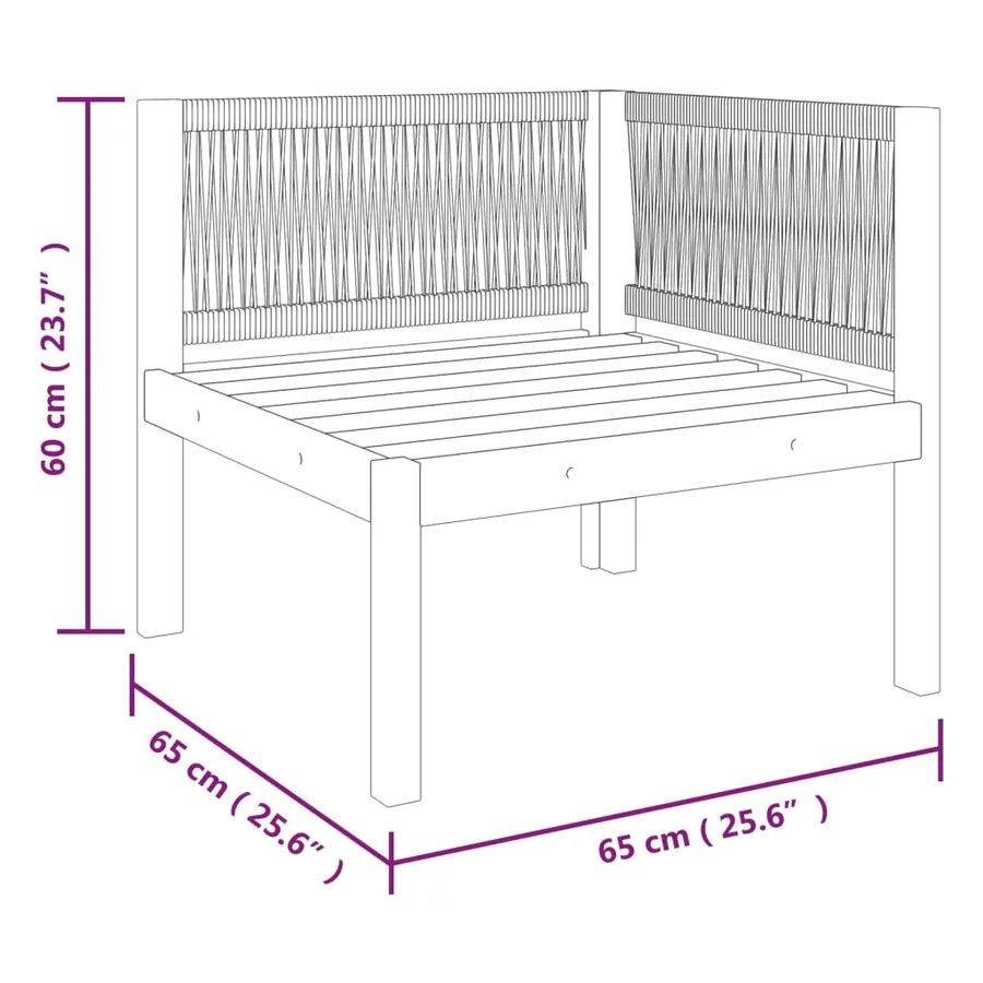 Salon de jardin 8 pièces avec coussins Crème 63 x 63 cm - 17