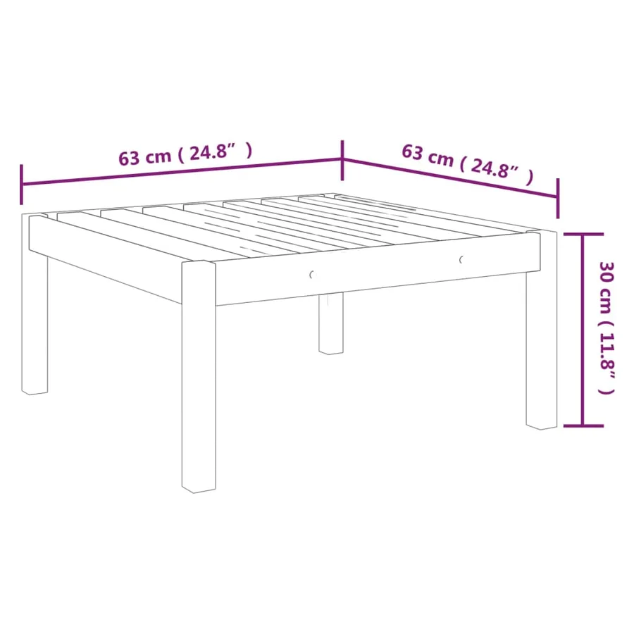 Salon de jardin 8 pièces avec coussins Crème 63 x 63 cm - 19