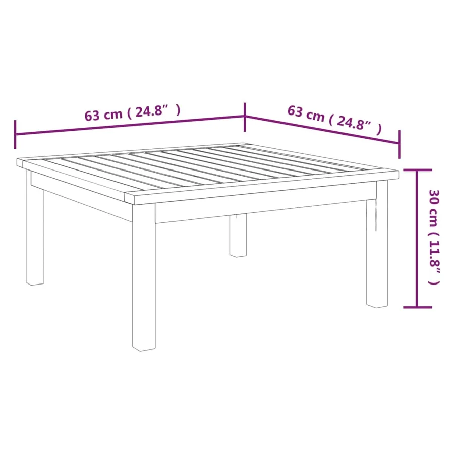 Salon de jardin 8 pièces avec coussins Crème 63 x 63 cm - 20