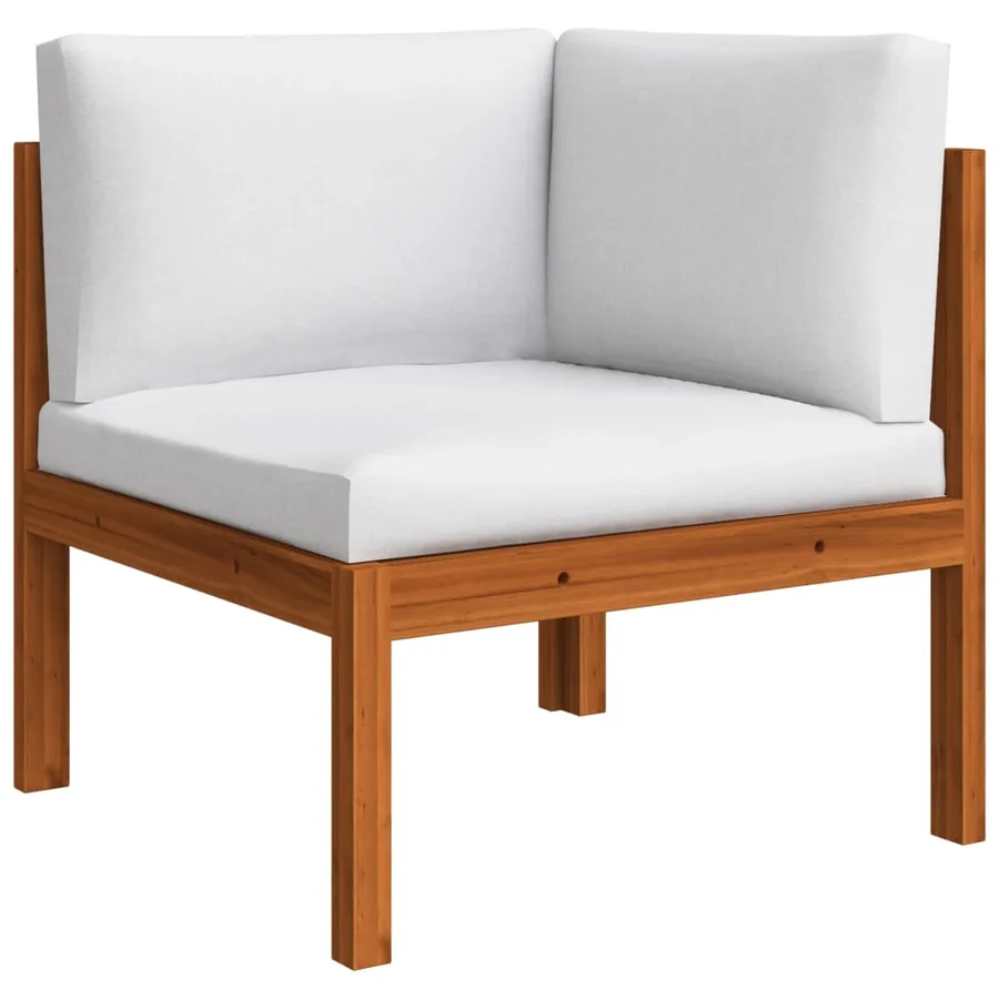 Salon de jardin 8 pièces avec coussins Crème 63 x 63 cm - 4