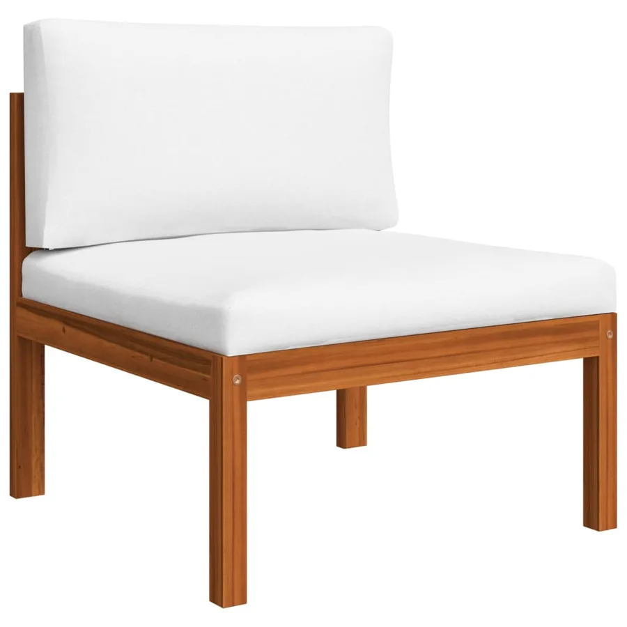 Salon de jardin 8 pièces avec coussins Crème 63 x 63 cm - 9
