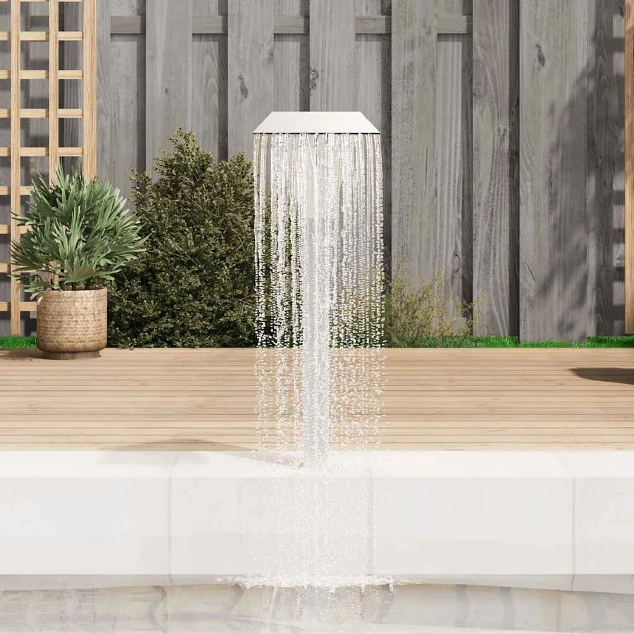 Fontaine d'étang Acier inoxydable 50 x 30 x 90 cm Argenté - 3