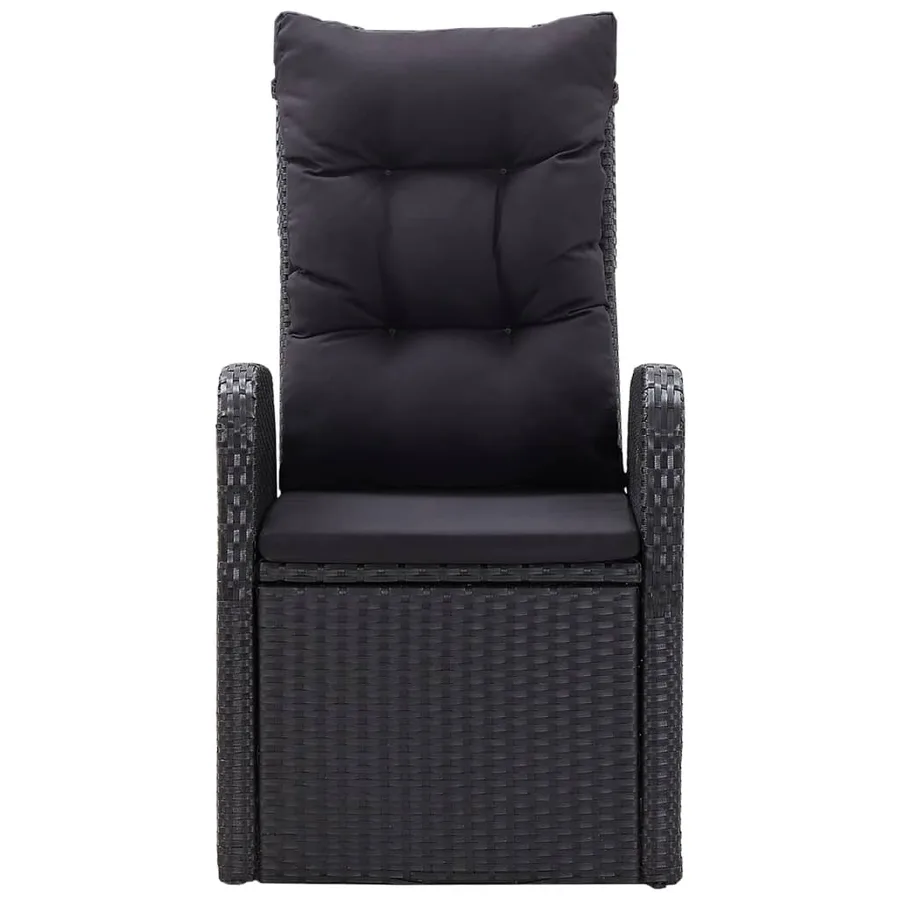 Ensemble à manger de jardin 5 pcs Noir - 8