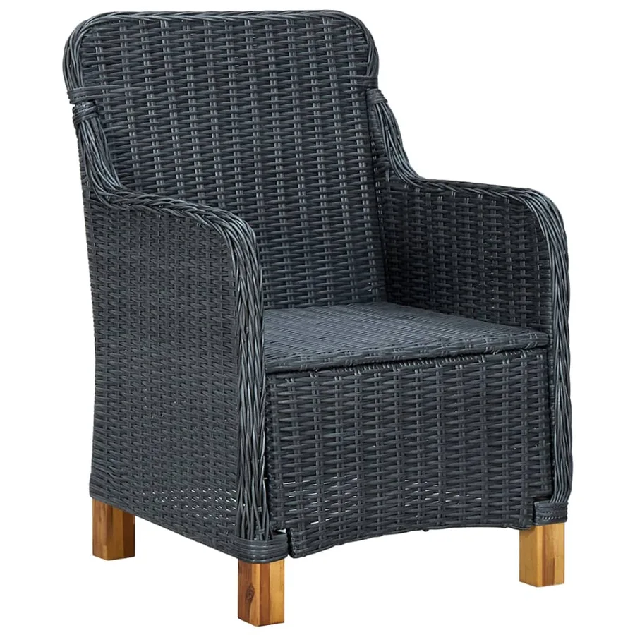 Ensemble à manger de jardin 5 pcs Gris foncé - 6