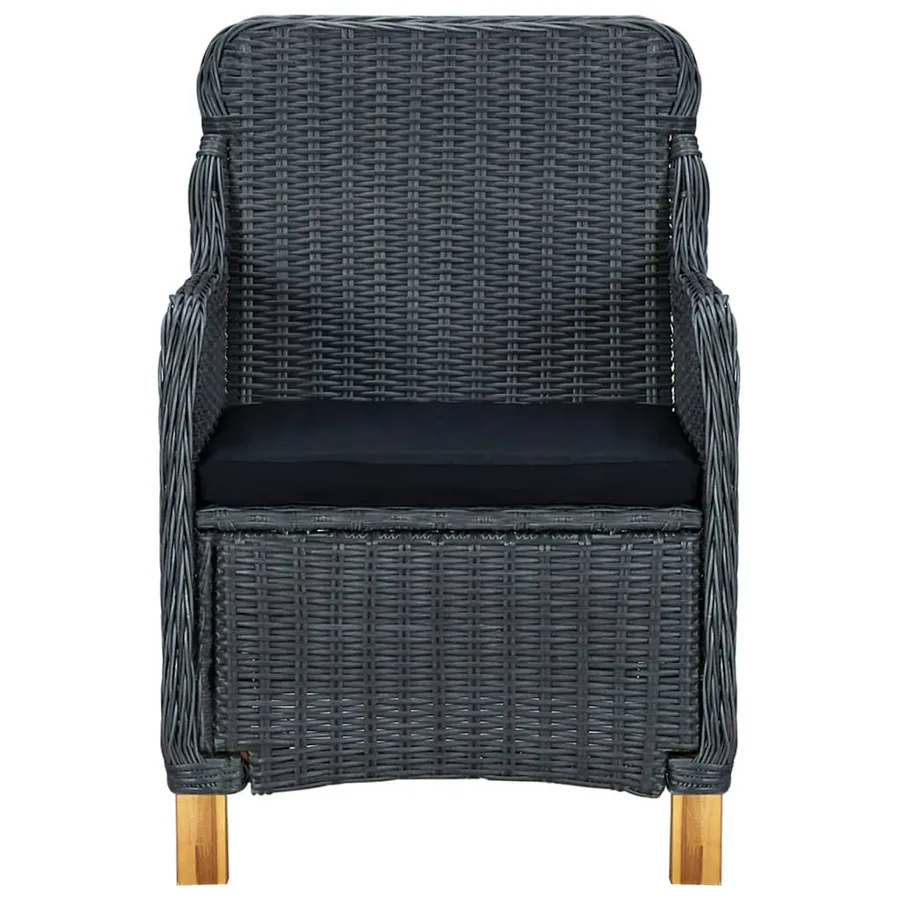 Ensemble à manger de jardin 5 pcs Gris foncé - 8