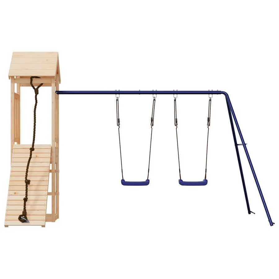 Aire de jeux d'extérieur bois de pin massif - 4