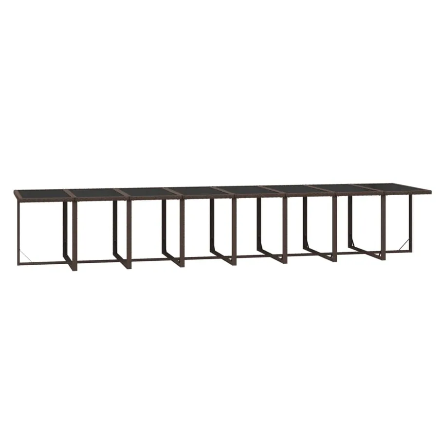 Ensemble à manger de jardin coussins 21 pcs Résine tressée - 10