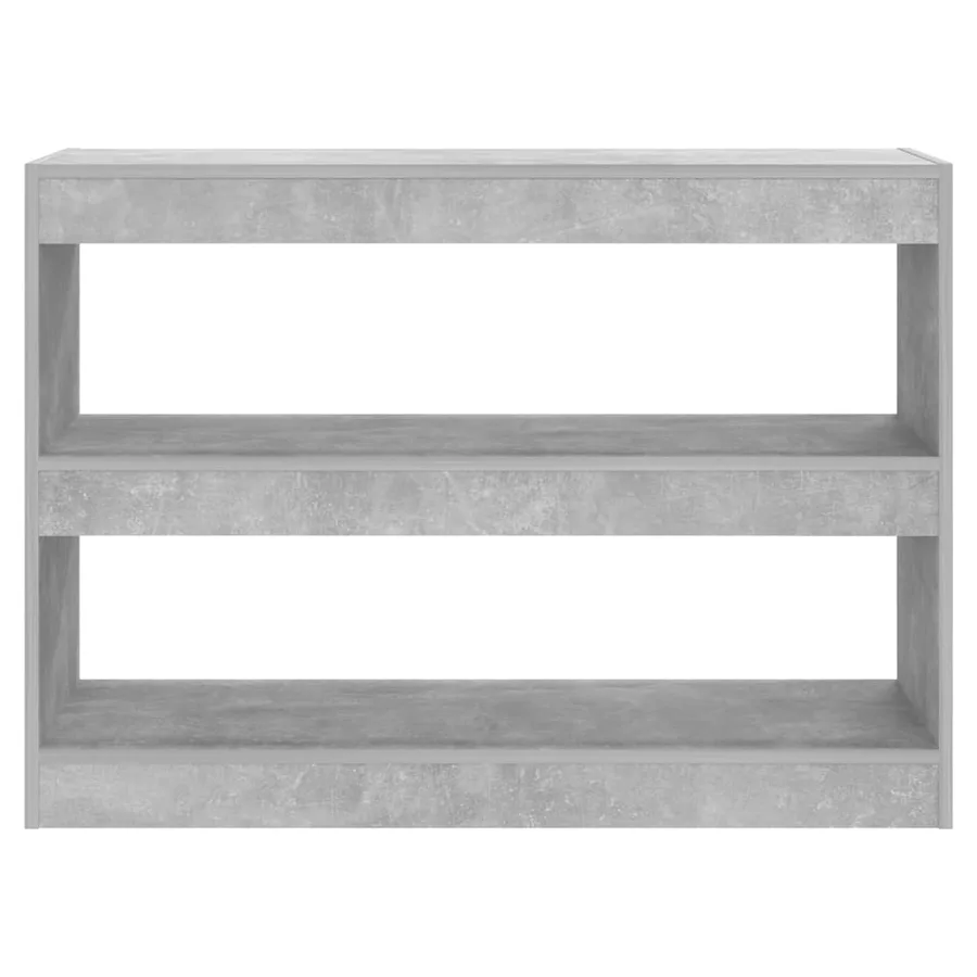 Bibliothèque/Séparateur de pièce Gris béton 100x30x72 cm - 3