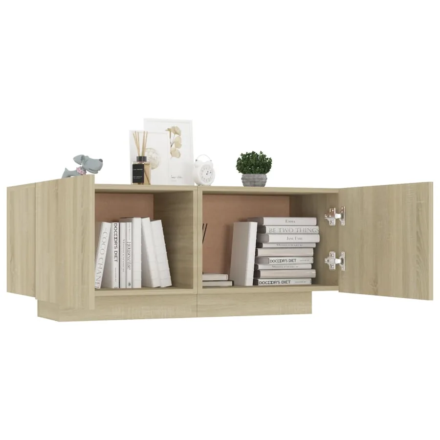 Table de chevet chêne sonoma 100x35x40 cm bois d'ingénierie - 4
