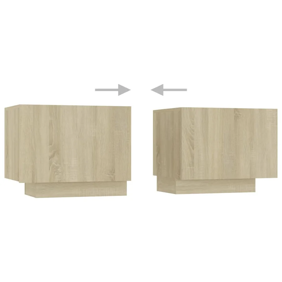Table de chevet chêne sonoma 100x35x40 cm bois d'ingénierie - 8
