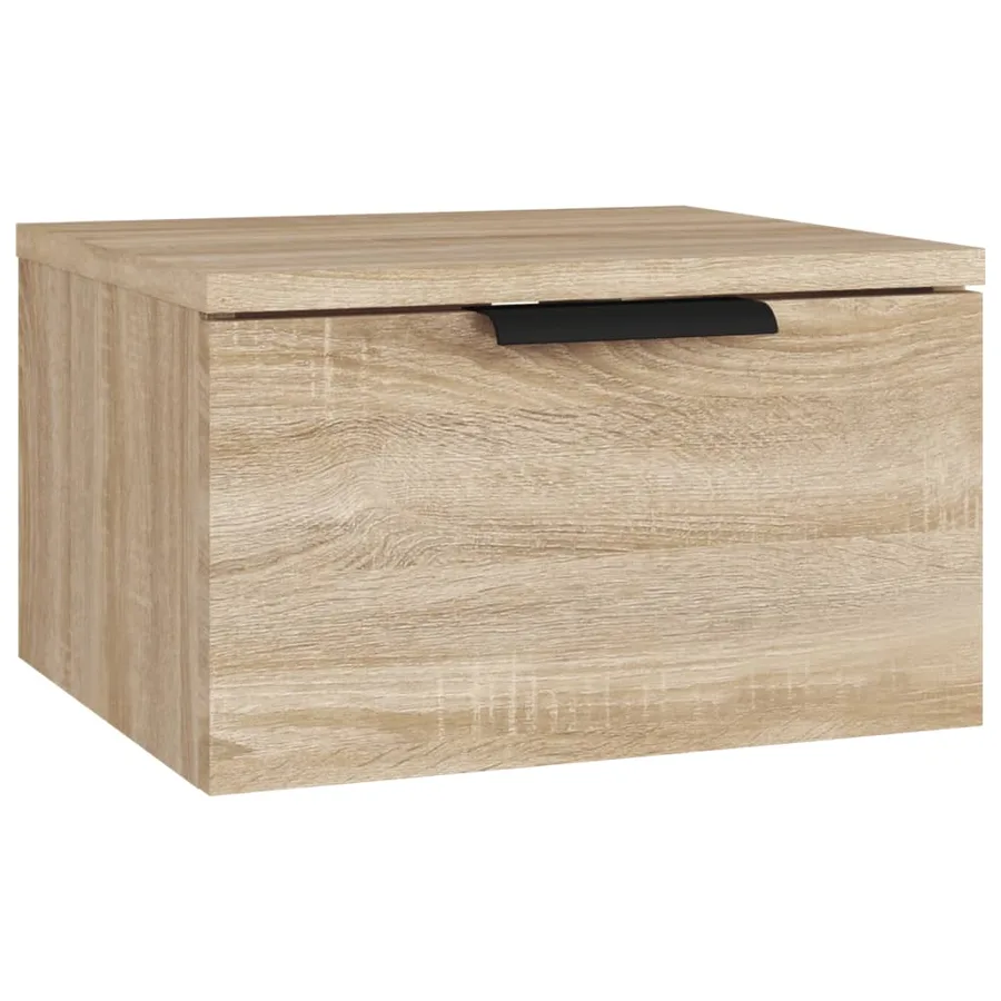 Table de chevet murale Chêne sonoma 34x30x20 cm - 2