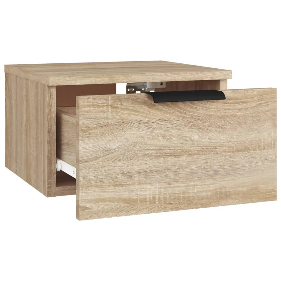Table de chevet murale Chêne sonoma 34x30x20 cm - 5