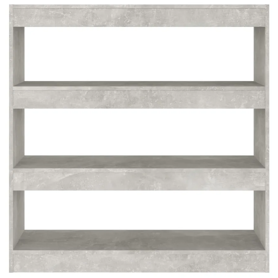 Bibliothèque/Séparateur de pièce Gris béton 100x30x103 cm - 3