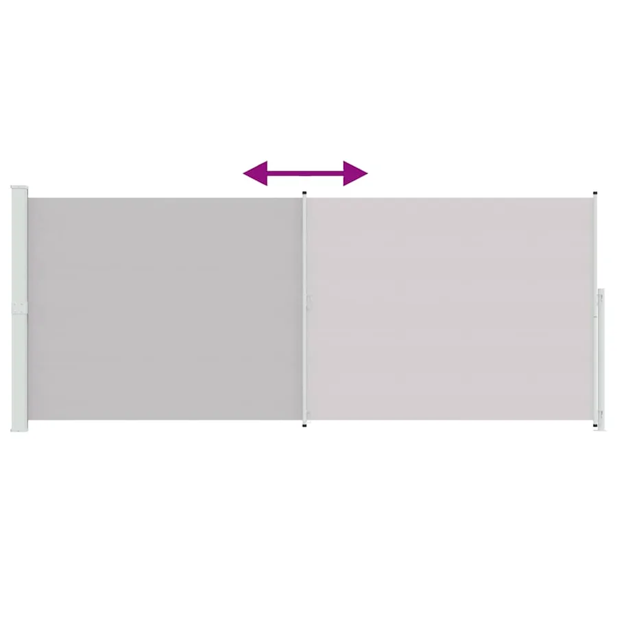 Auvent latéral rétractable de patio 200x500 cm Gris - 7