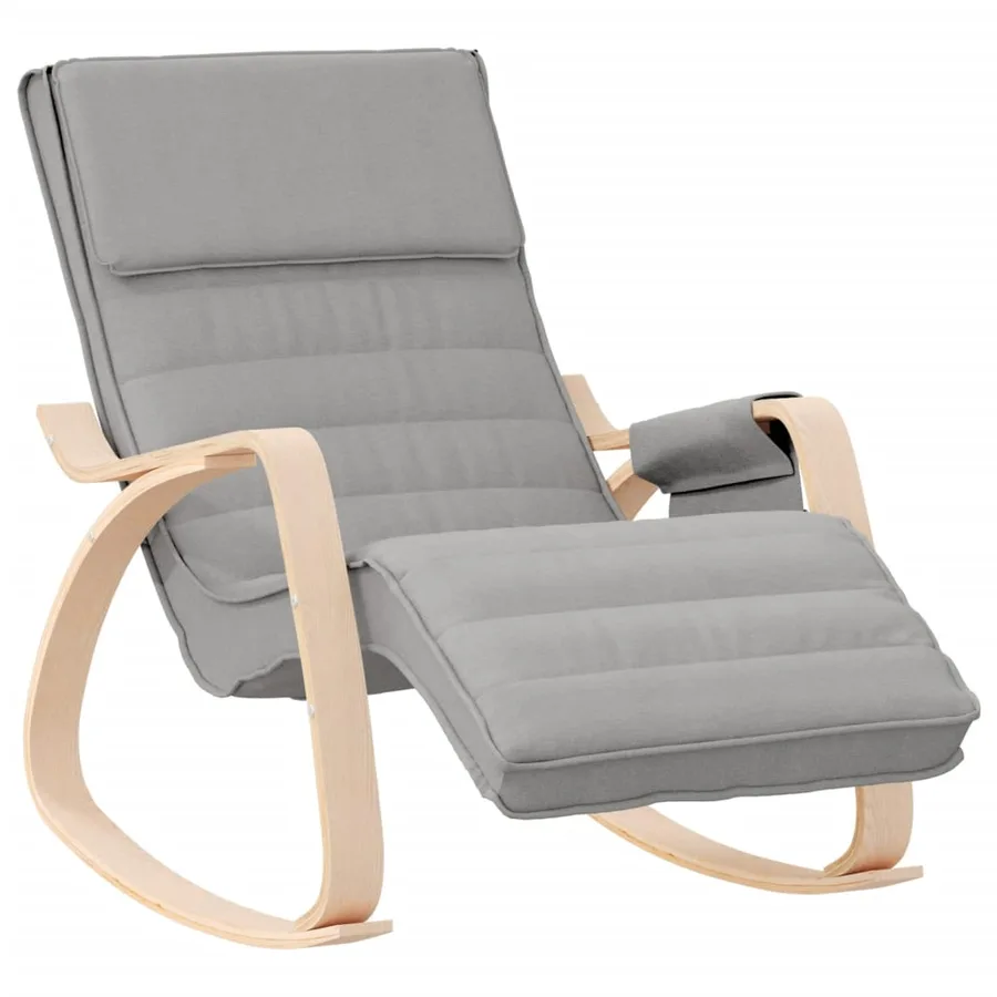 Chaise à bascule Gris clair Tissu - 2