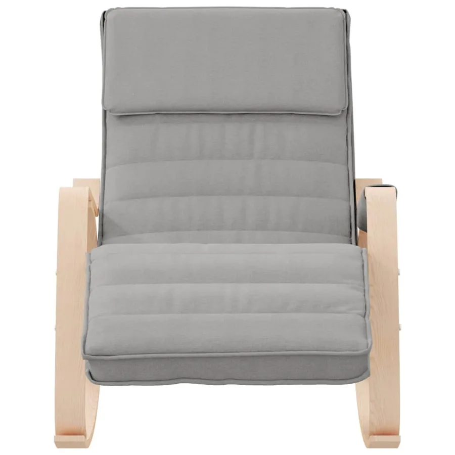 Chaise à bascule Gris clair Tissu - 3