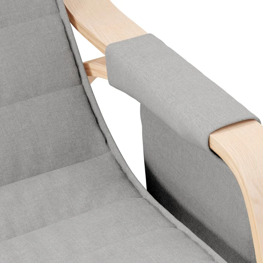 Chaise à bascule Gris clair Tissu - 6