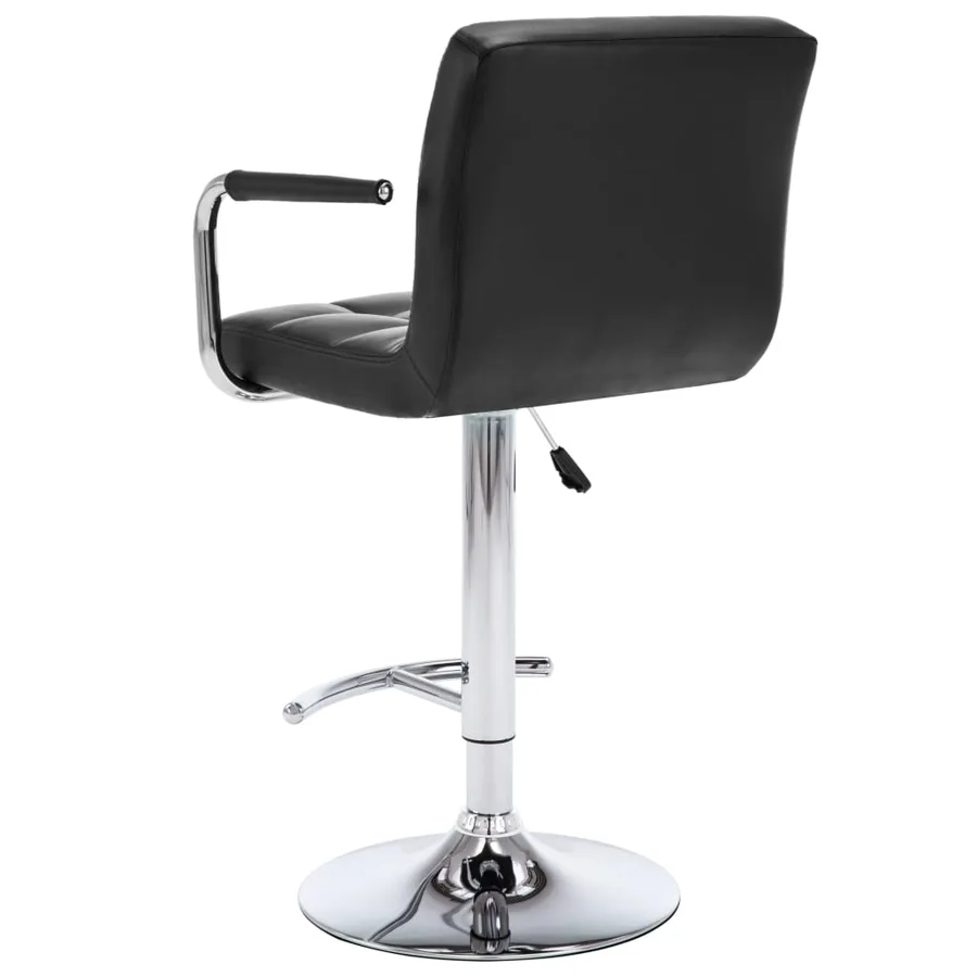Tabourets de bar lot de 2 noir similicuir - 5