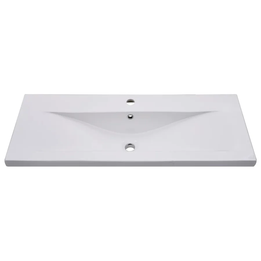 Armoire d'évier avec lavabo intégré Blanc Aggloméré - 12