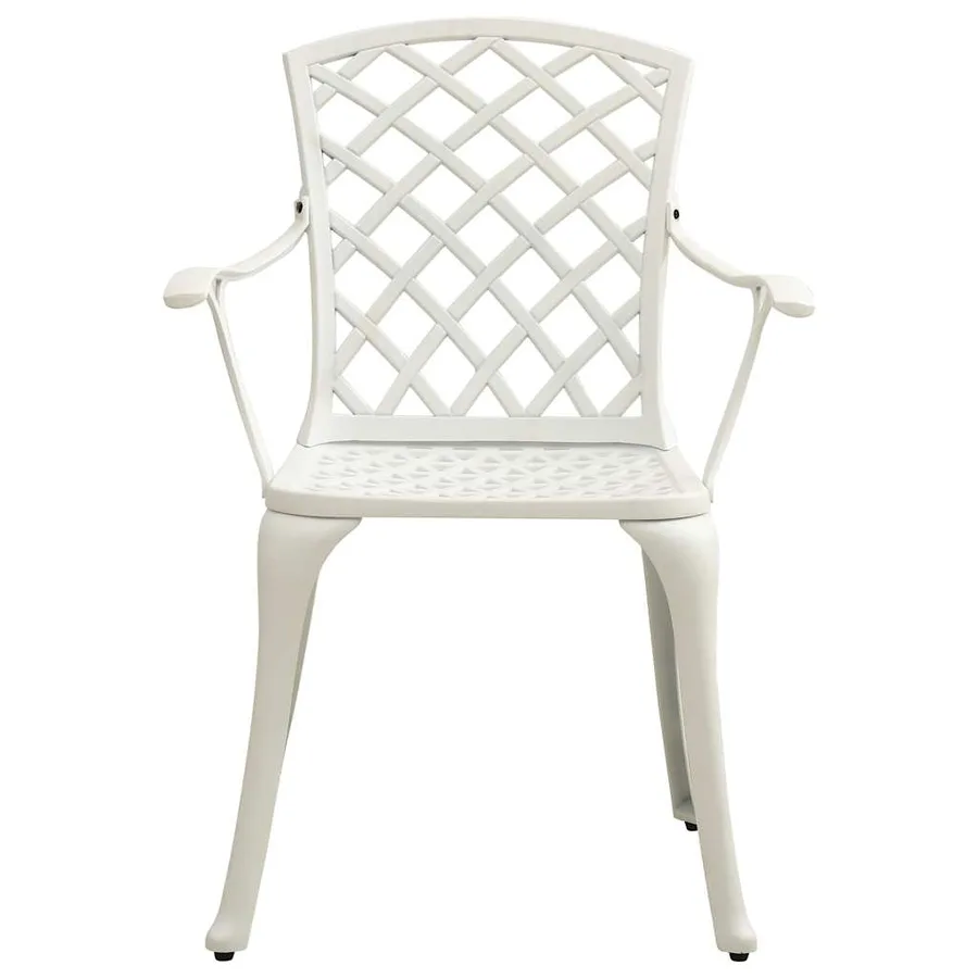 Ensemble de bistro 3 pcs Aluminium coulé Blanc - 5