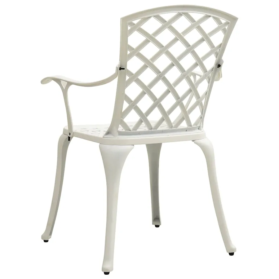 Ensemble de bistro 3 pcs Aluminium coulé Blanc - 7