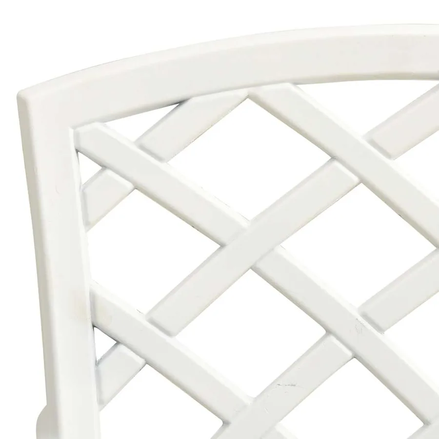Ensemble de bistro 3 pcs Aluminium coulé Blanc - 9