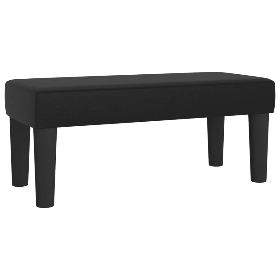 Banc Noir 70x30x30 cm Similicuir - 2