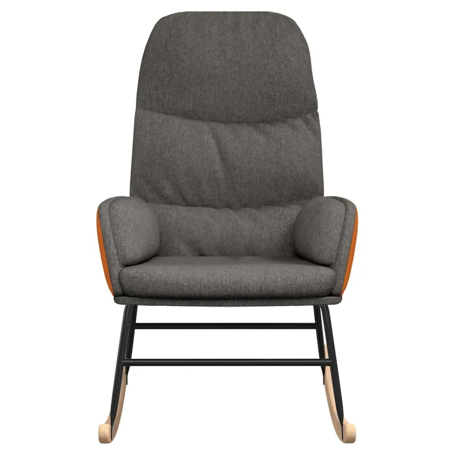 Chaise à bascule Gris foncé Tissu - 3