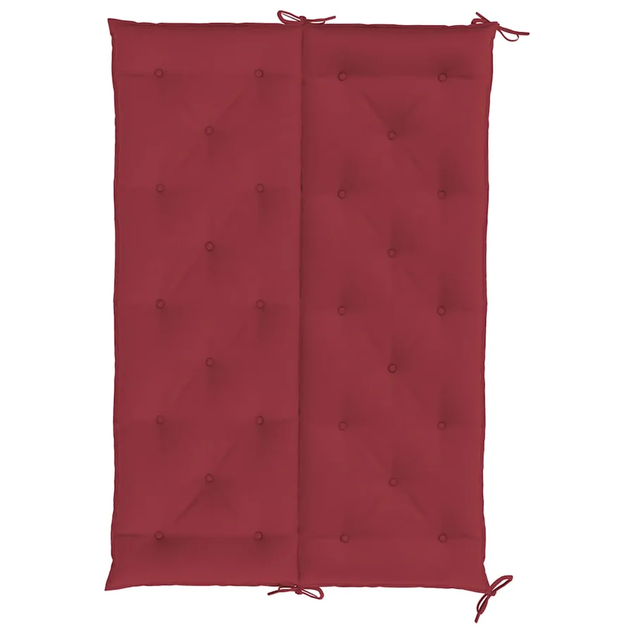 Coussin de banc de jardin rouge bordeaux tissu oxford - 6