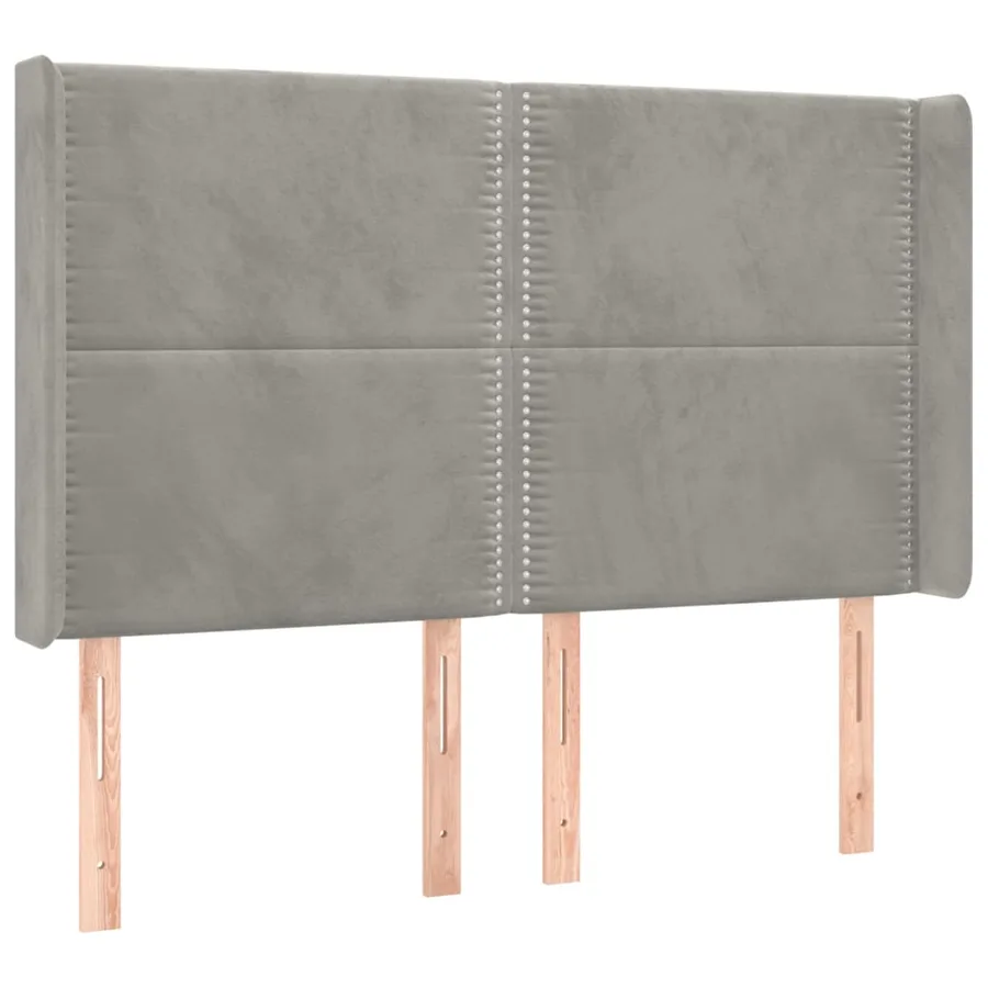 Sommier à lattes de lit matelas et LED Gris clair 140x200 cm - 7