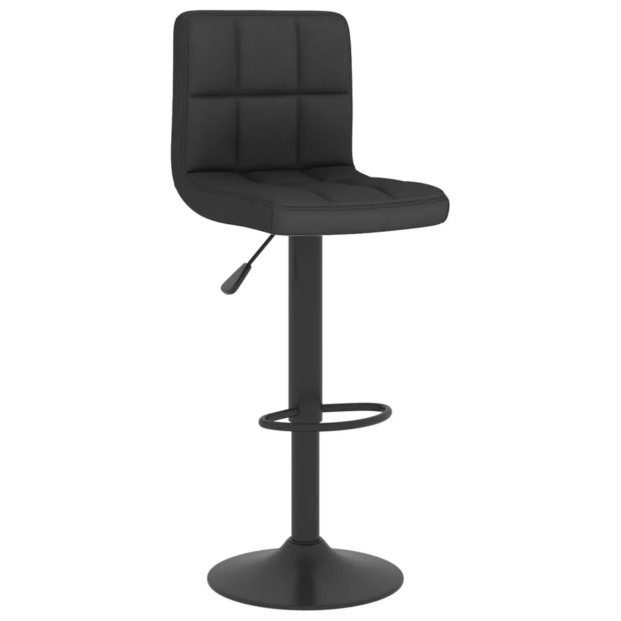 Tabourets de bar lot de 2 noir tissu - 3