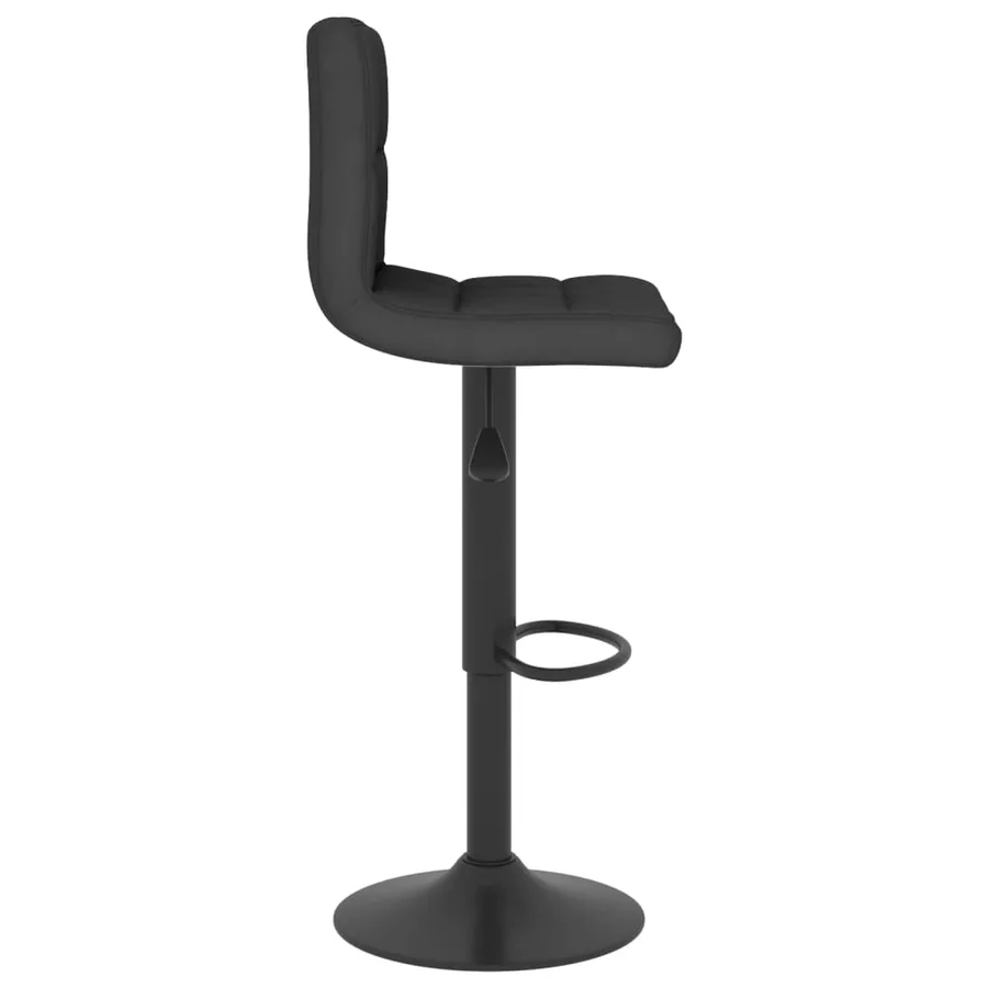 Tabourets de bar lot de 2 noir tissu - 5