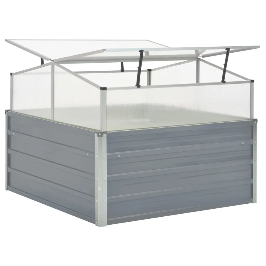 Serre 100 x 100 x 85 cm Grise Acier galvanisé - 4
