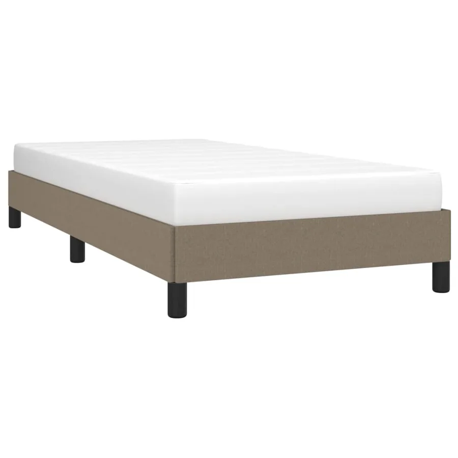 Cadre de lit sans matelas taupe 90x200 cm tissu - 3