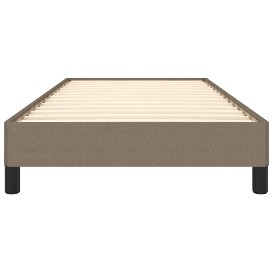Cadre de lit sans matelas taupe 90x200 cm tissu - 5