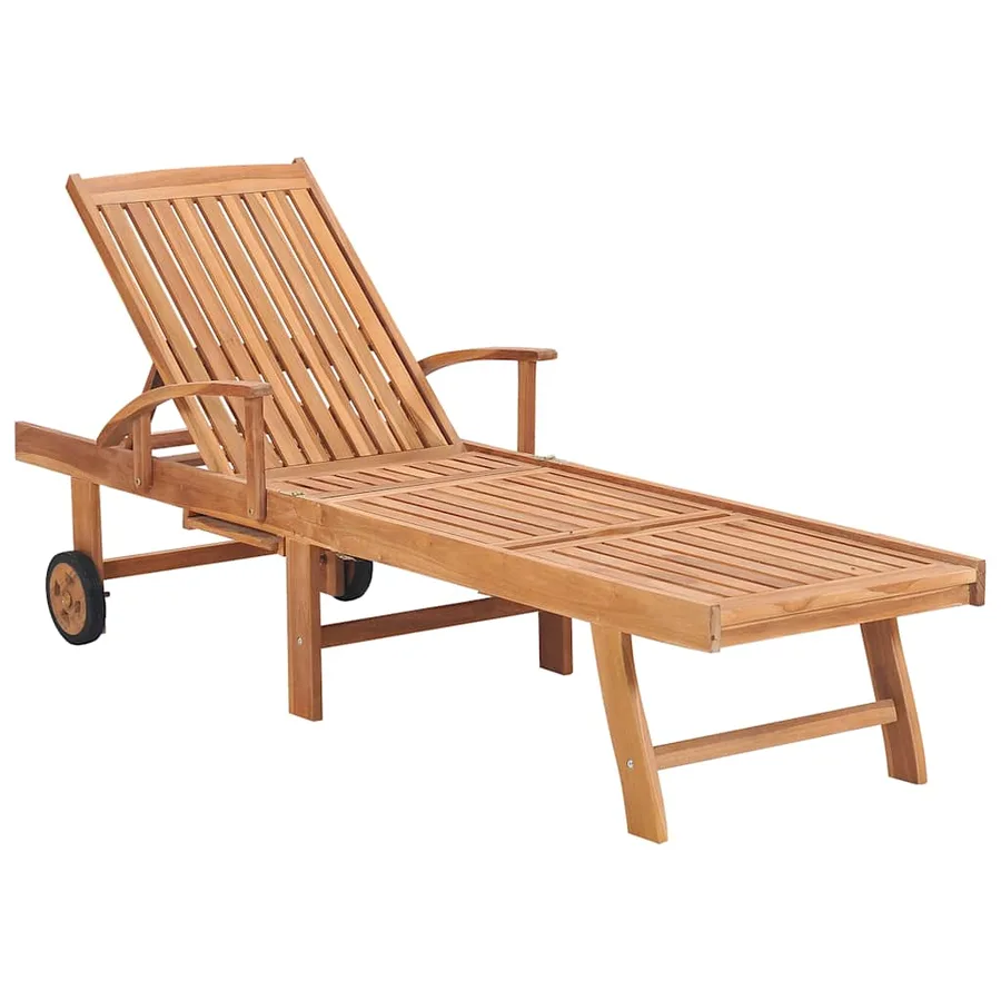 Chaises longues lot de 2 Bois de teck solide - 2