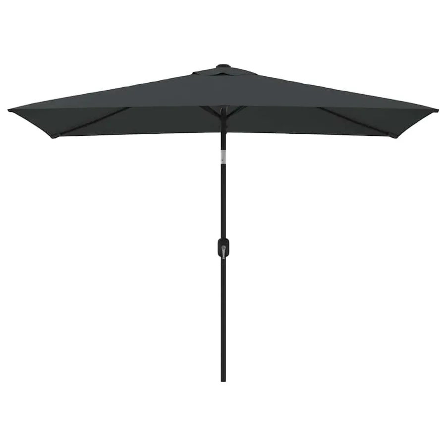 Parasol d'extérieur avec mât en métal 300x200 cm anthracite - 2