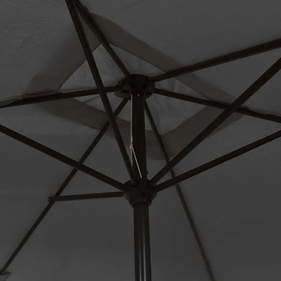 Parasol d'extérieur avec mât en métal 300x200 cm anthracite - 5