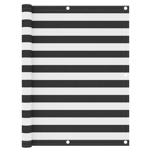 Écran de balcon Anthracite et blanc 120x600 cm Tissu Oxford