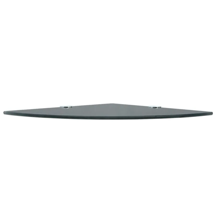 Étagère de coin avec supports chromés Verre Noir 35 x 35 cm - 3