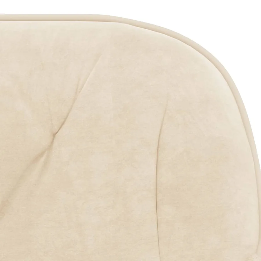 Chaises à manger lot de 2 Crème Velours - 7