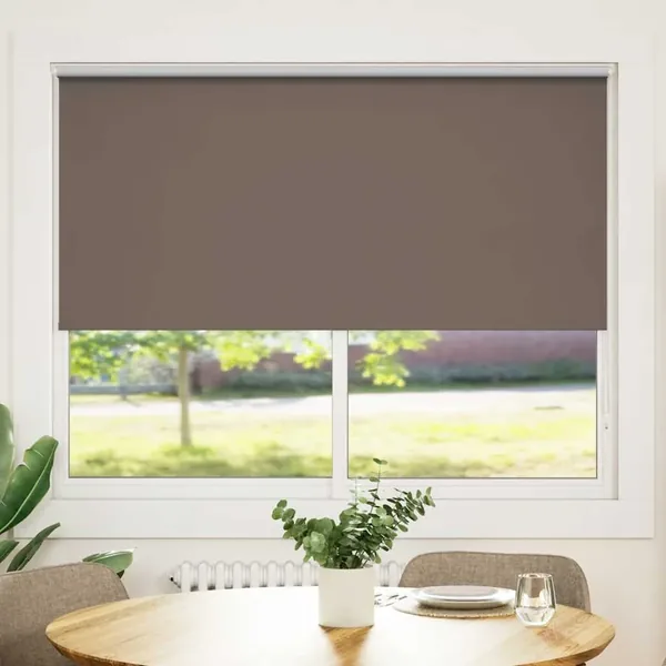Store enrouleur occultant 144,4 x 175 cm, largeur du tissu 140 cm, couleur café