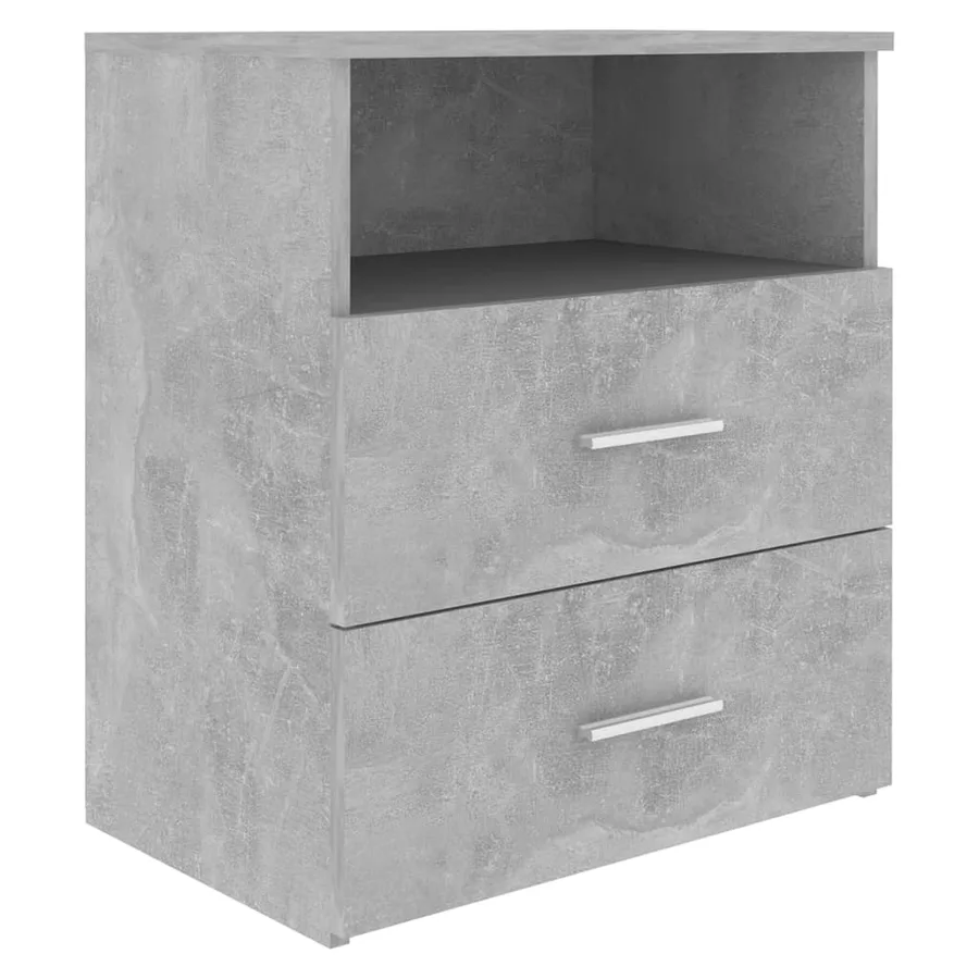 Table de chevet Gris béton 50x32x60 cm - 2