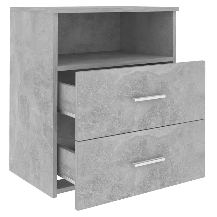 Table de chevet Gris béton 50x32x60 cm - 4