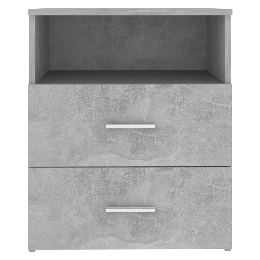 Table de chevet Gris béton 50x32x60 cm - 5
