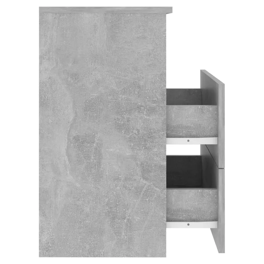 Table de chevet Gris béton 50x32x60 cm - 6